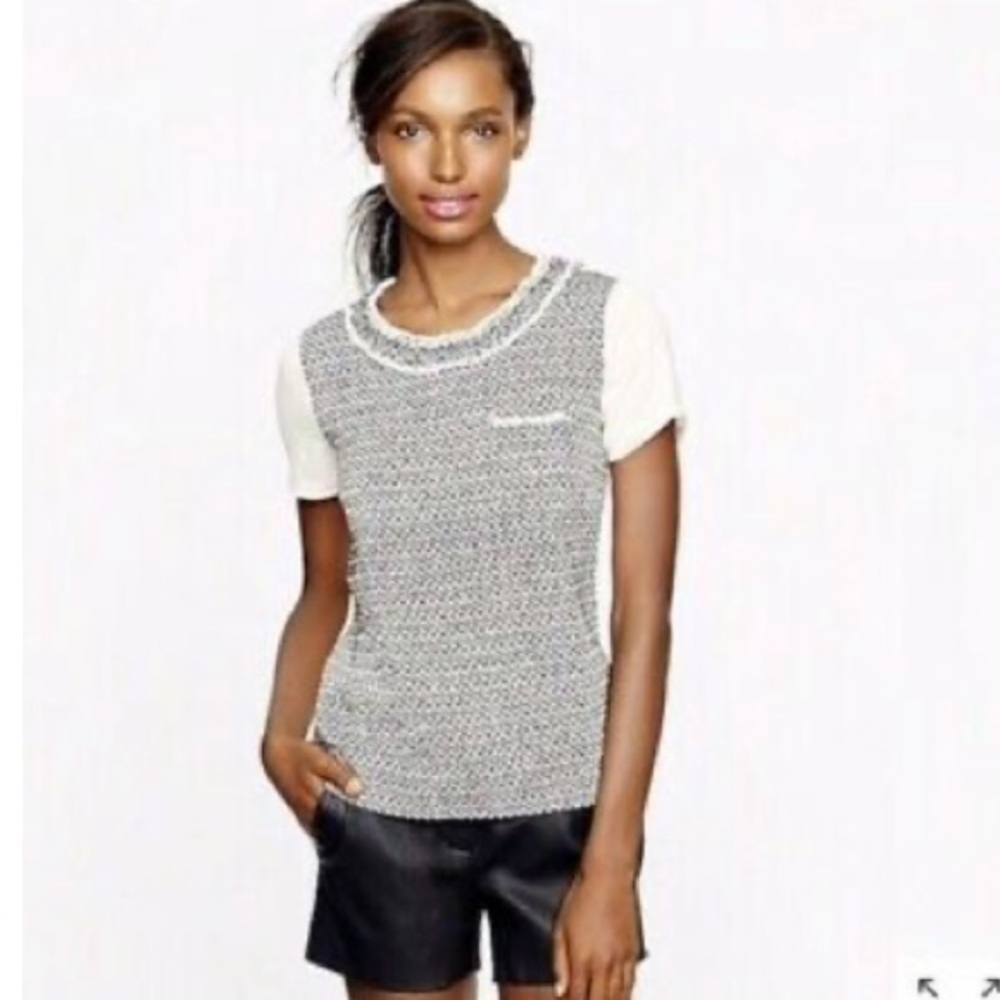 J.Crew Silk Tweed Tee